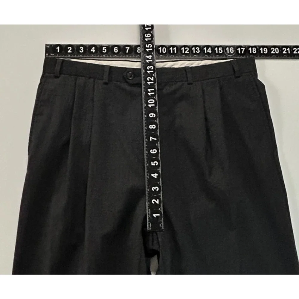 Lauren Ralph‎ Lauren Dress Pants Mens 36x32 Gray Wool Pleated Cuffed